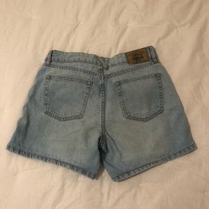 High waisted denim shorts